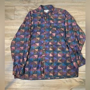 Vintage Bogari 100% Silk Men's Shirts| Size XL | Button Down Dress Shirt…